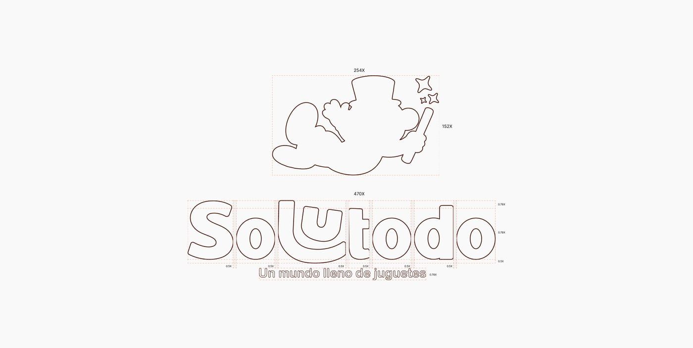 Solutodo — construcción del logotipo